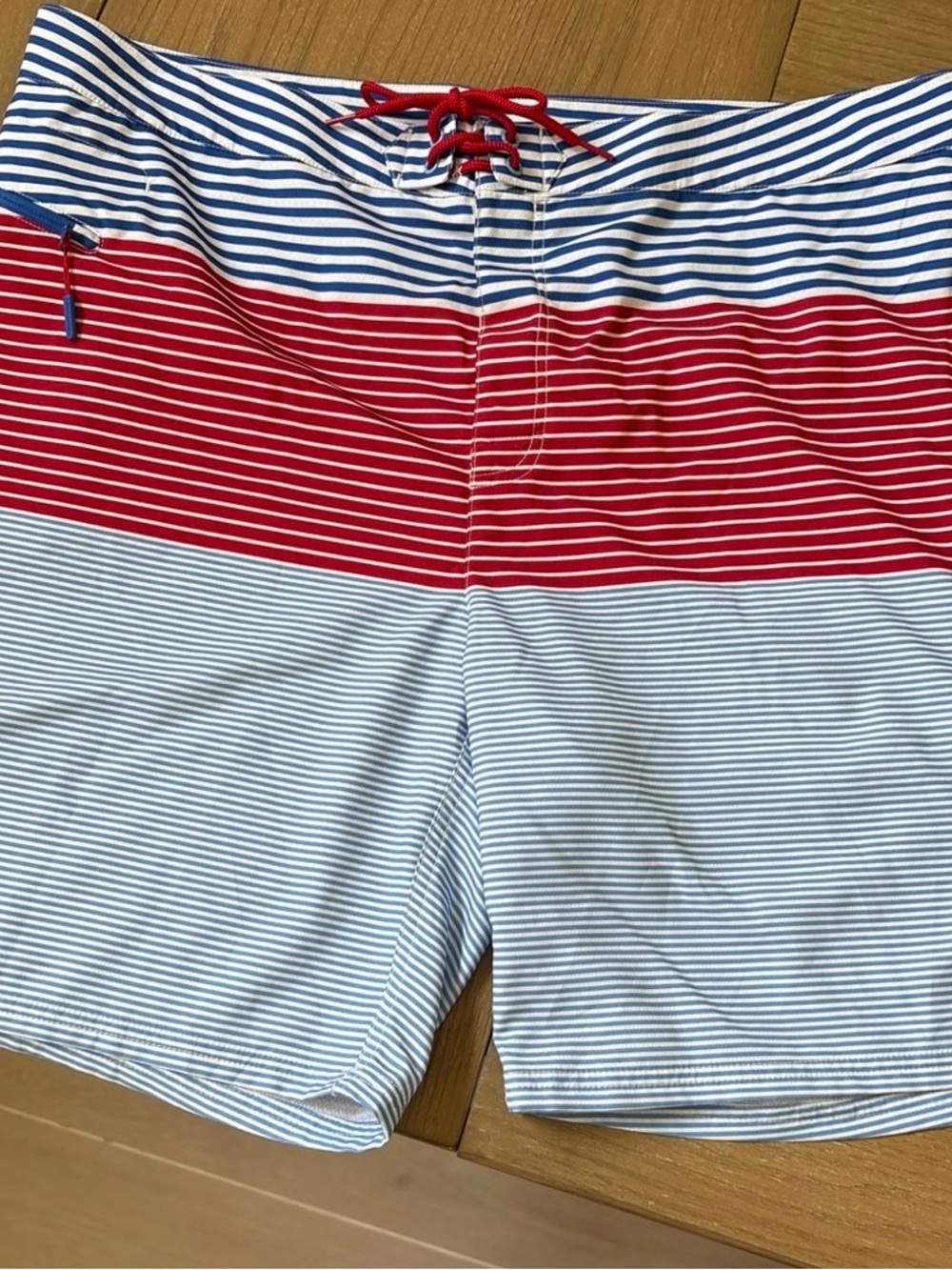 Vineyard Vines Red, Blue & White Striped Board Shorts